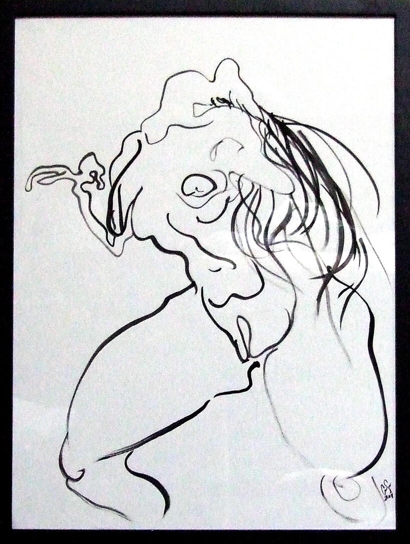 Ink on Paper 18” x 24” 2017 Corrie Siegenthaler