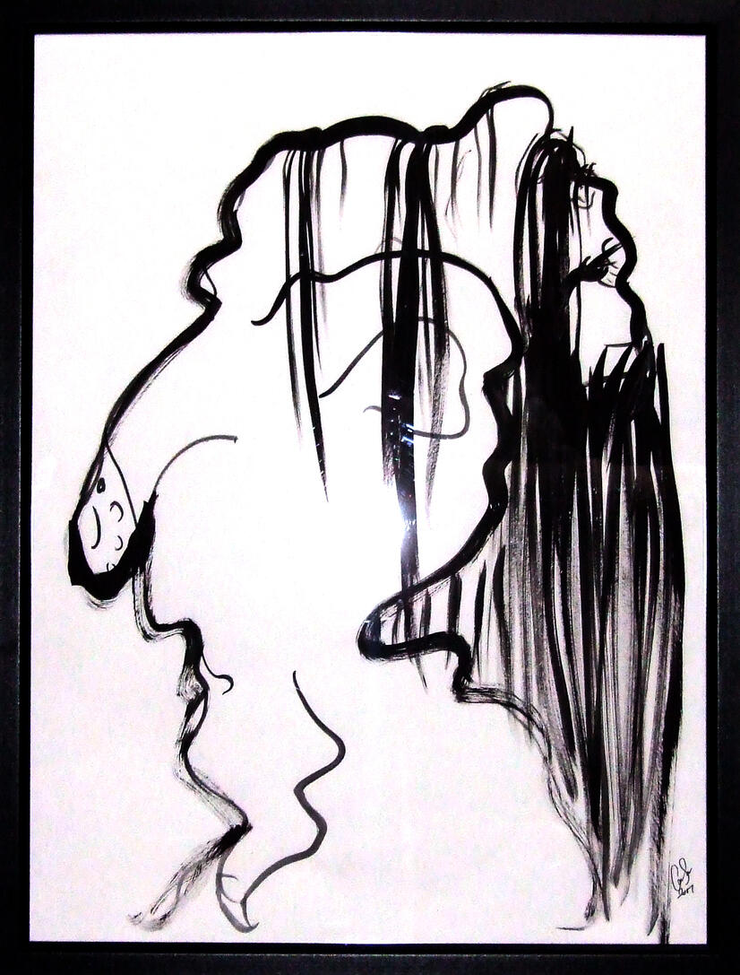 Ink on Paper 18” x 24” 2017 Corrie Siegenthaler