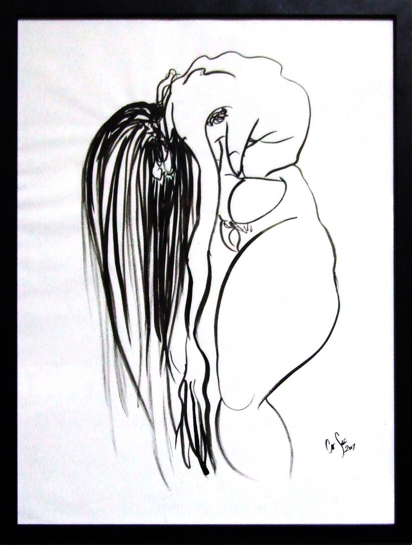 Ink on Paper 18” x 24” 2017 Corrie Siegenthaler