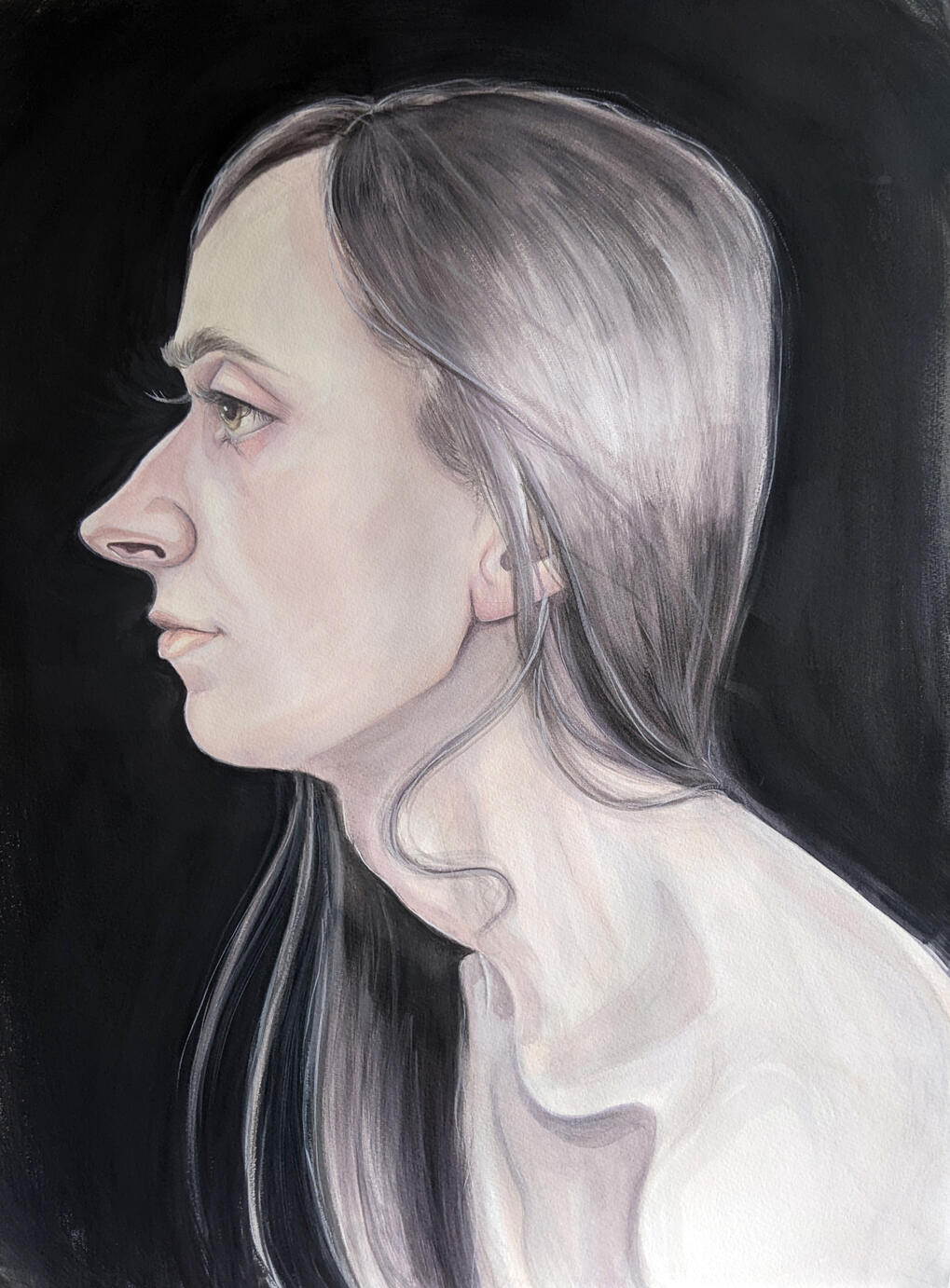 E Watercolor on Paper 18" x 24" 2022 Corrie Siegenthaler Watercolor on Paper 18" x 24" 2022 Corrie Siegenthaler
